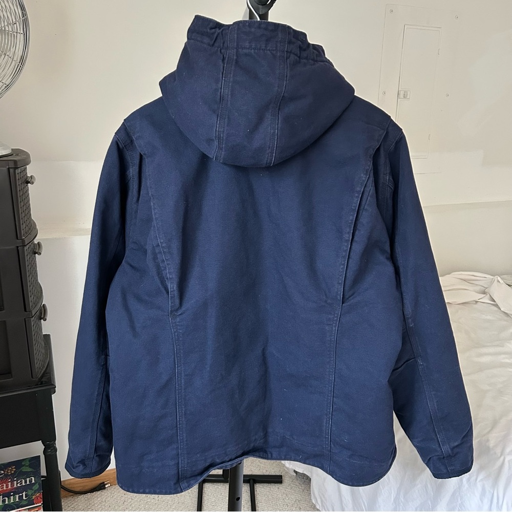 Carhartt Sierra Washed Duck Sherpa Lined Canvas Jacket Blue Women’s XXL - Picture 3 of 9